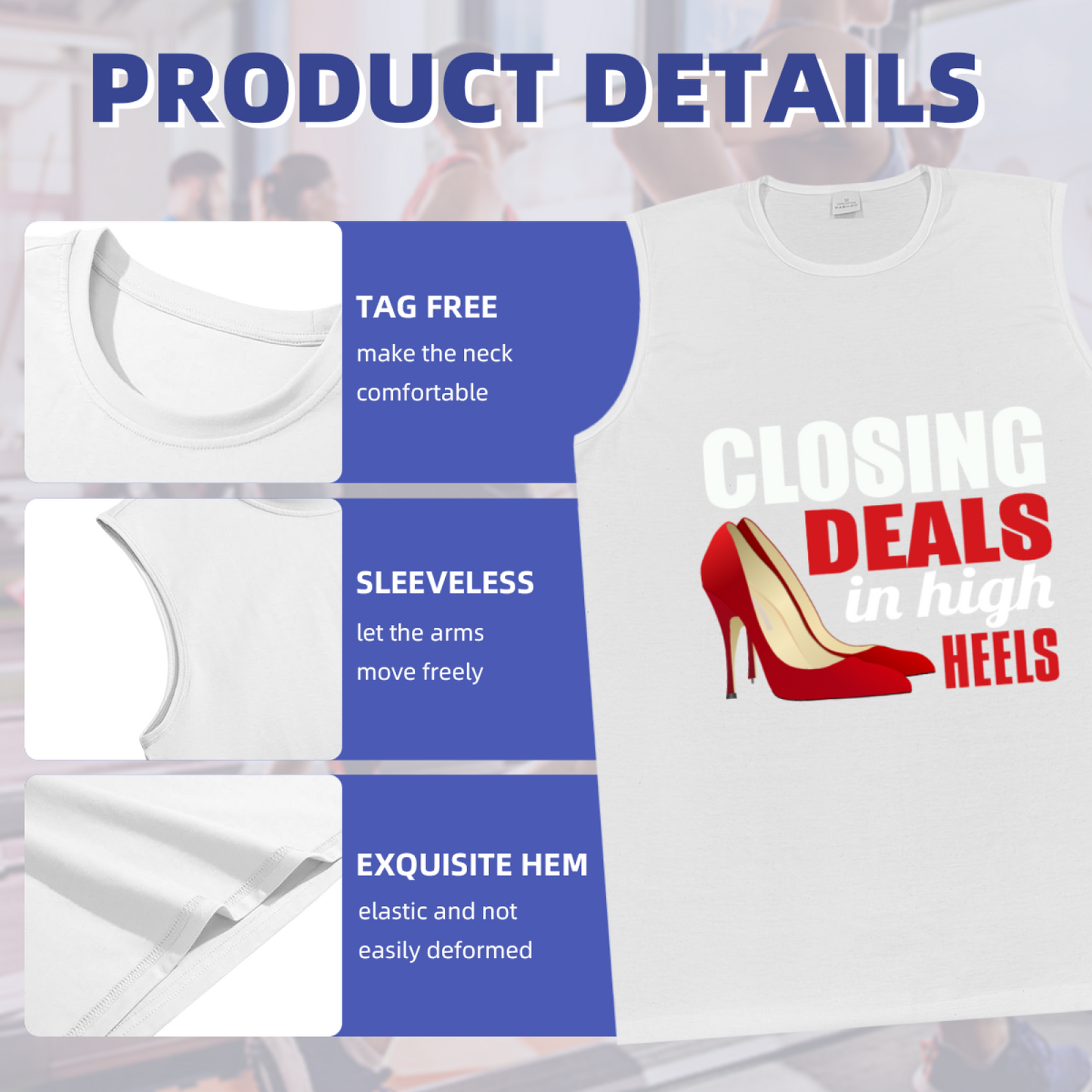 Closing Deals In High Heels Realtor Business Men¡¯s Tank