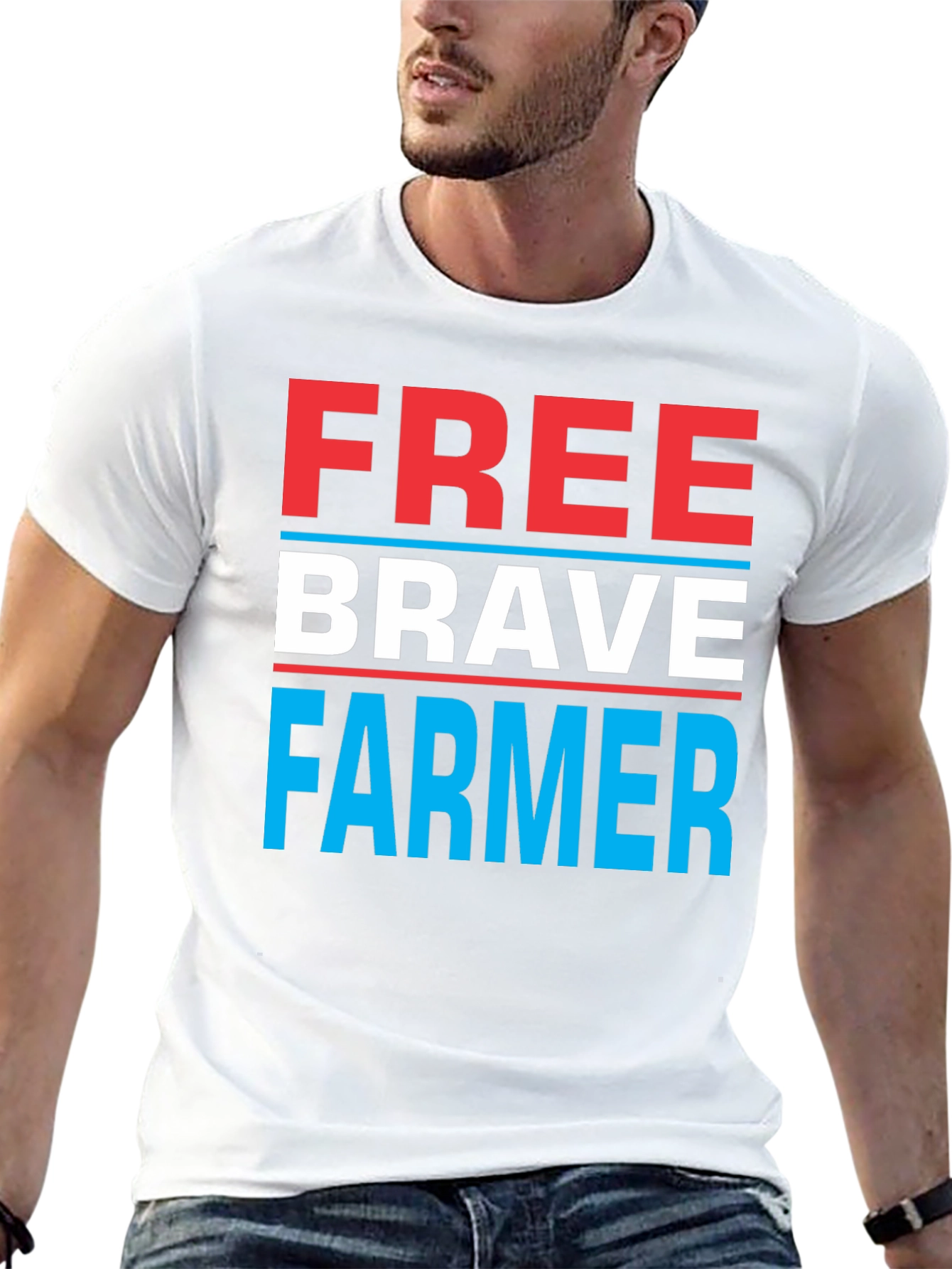 Free Brave Farmer Graphic Tee