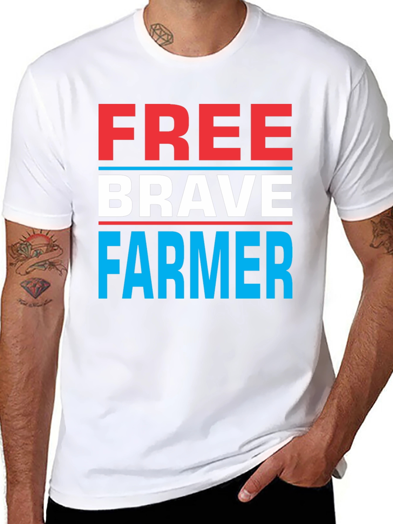 Free Brave Farmer Graphic Tee