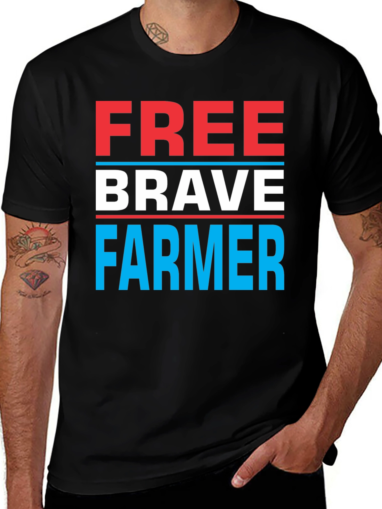 Free Brave Farmer Graphic Tee