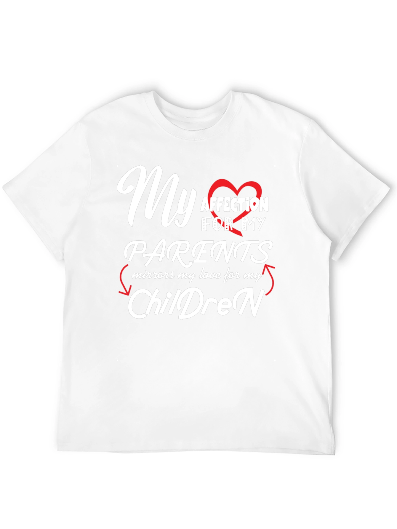 My Affection for Parents/Children Black T-Shirt