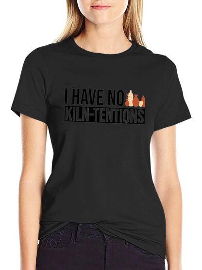 Pottery Humor T-Shirt - No Kiln-Tentions Graphic Tee