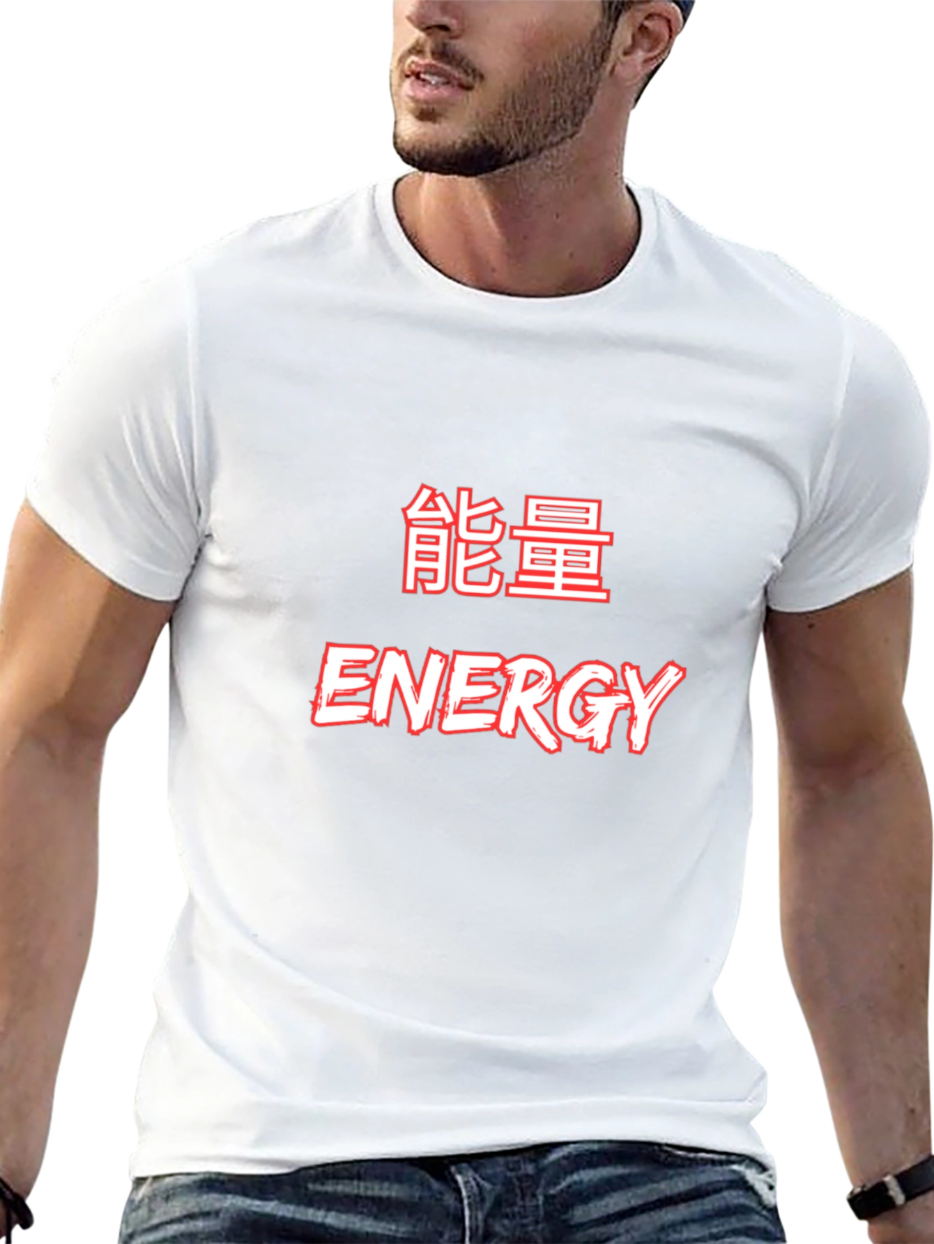 Energy Graphic T-Shirt - Black Crew Neck Tee