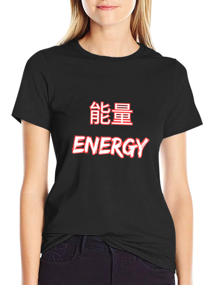 Energy Graphic T-Shirt - Black Crew Neck Tee