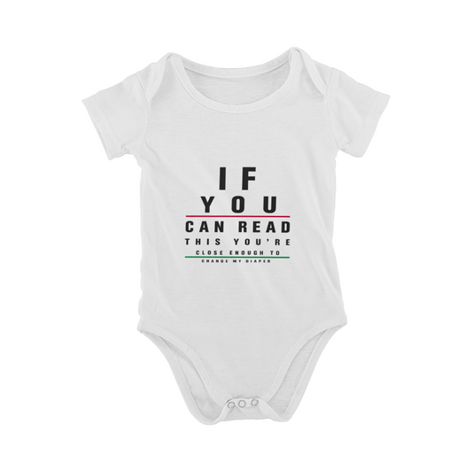 If You Can Read This Change My Diaper Funny Parent Joke Bodysuit