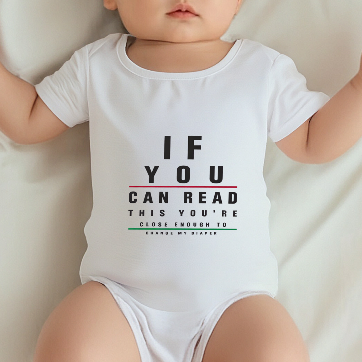 If You Can Read This Change My Diaper Funny Parent Joke Bodysuit