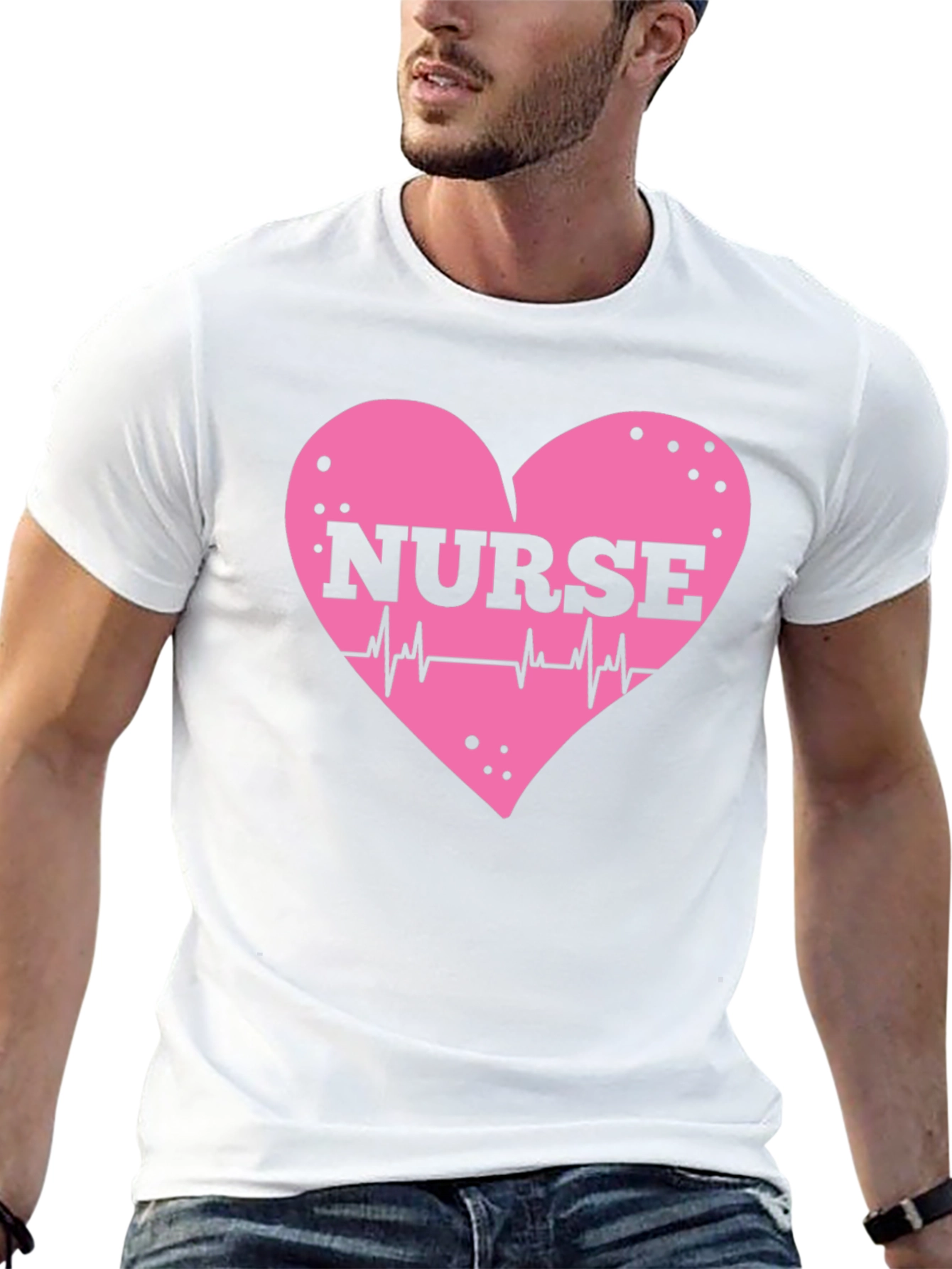 Nurse Heartbeat T-Shirt - Black Cotton Tee