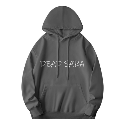 DEAD SARA Simple Handwritten Text Gray Hoodie, Rock Fan Comfort Hooded Top