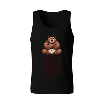 Don¡¯t Poke The Grumpy Grizzly Bear Cool Cartoon Mens Tank Top