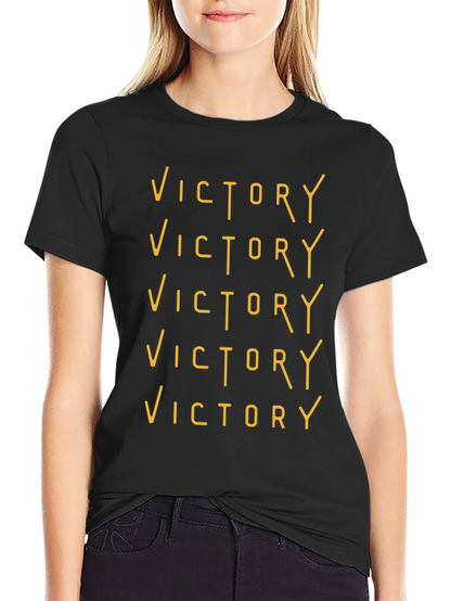 Victory Graphic Tee - Black Crew Neck T-Shirt