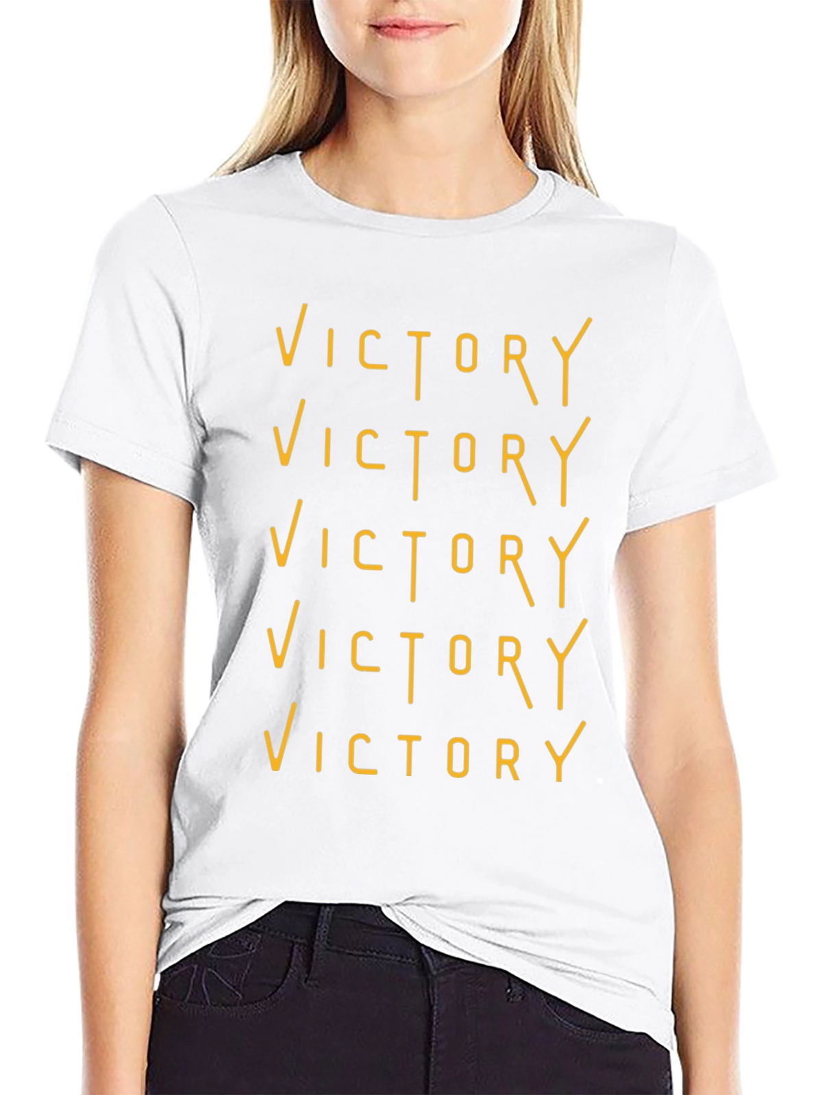 Victory Graphic Tee - Black Crew Neck T-Shirt
