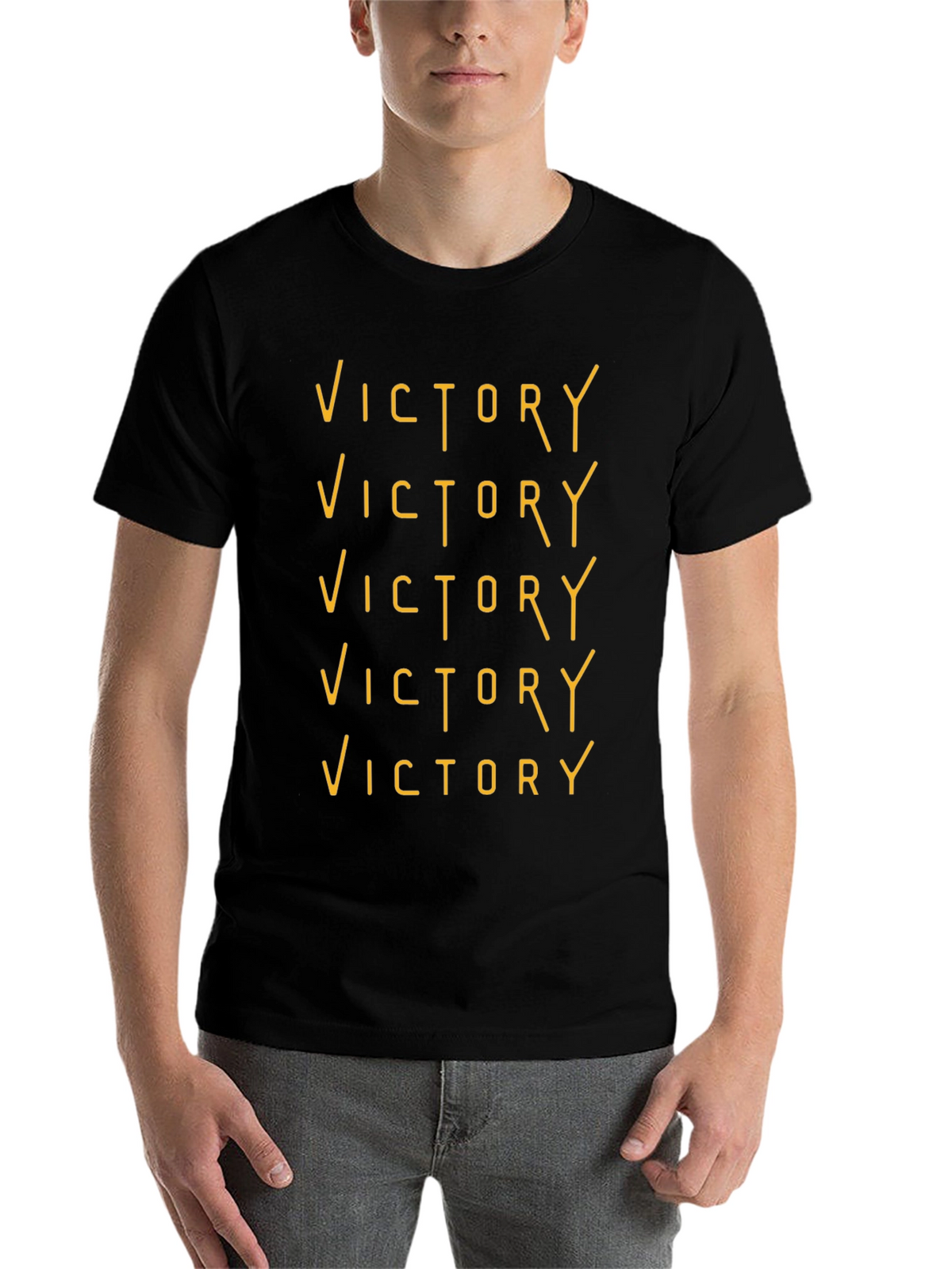 Victory Graphic Tee - Black Crew Neck T-Shirt