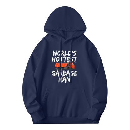 World's Hottest Garbage Man Funny Graphic Men's Hoodie, Soft Cozy Daily Wear