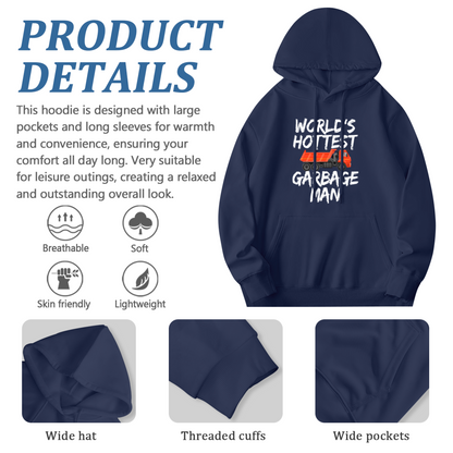 World's Hottest Garbage Man Funny Graphic Men's Hoodie, Soft Cozy Daily Wear