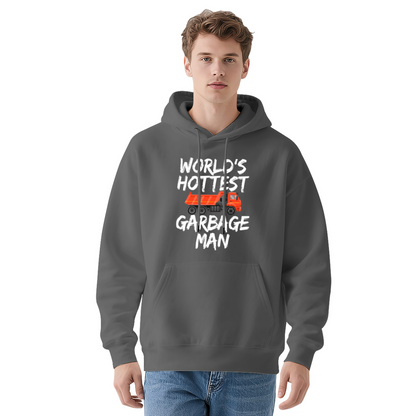 World's Hottest Garbage Man Funny Graphic Men's Hoodie, Soft Cozy Daily Wear