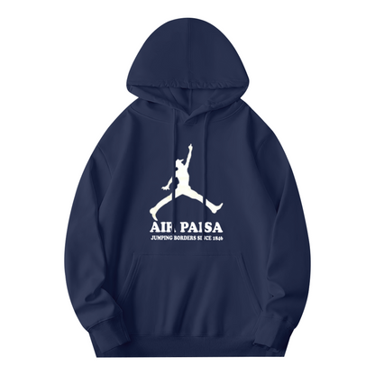 Air Paisa Funny Border Jump Man Navy Hoodie, Soft Men Streetwear Sweatshirt