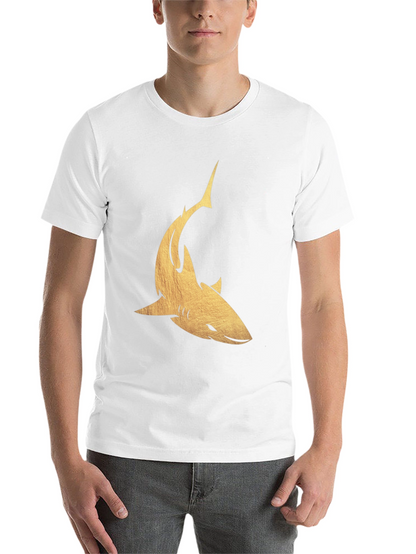 Golden Shark Graphic Tee - Mens Black T-Shirt