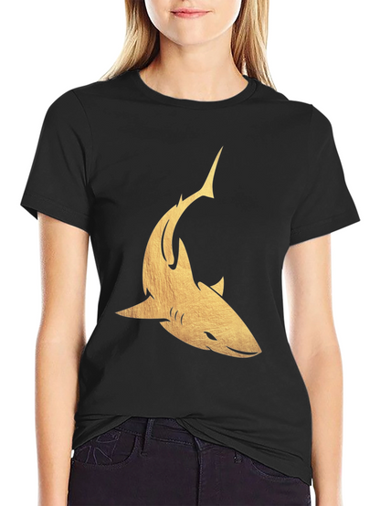 Golden Shark Graphic Tee - Mens Black T-Shirt