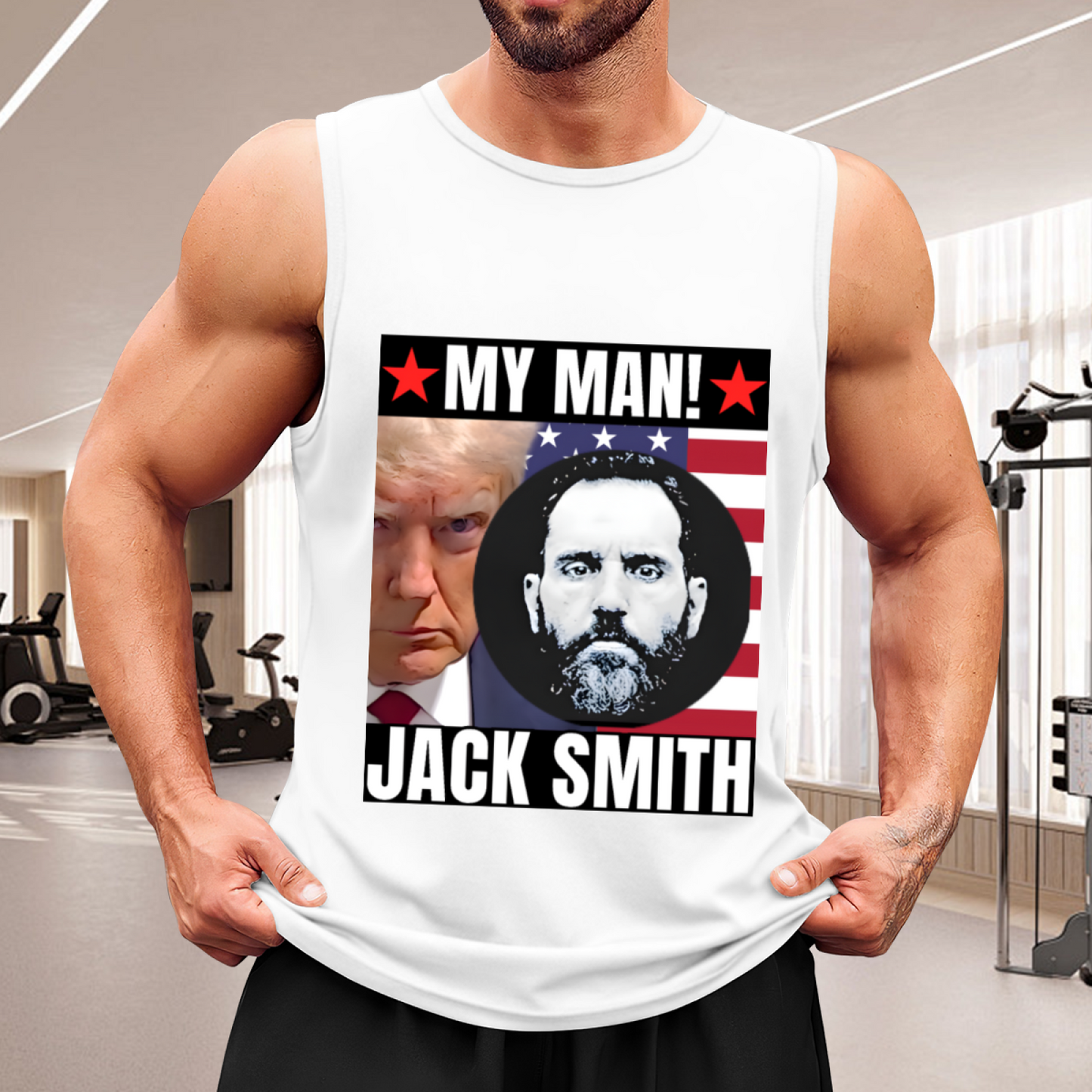 My Man Jack Smith Political Graphic Statement Tank Top