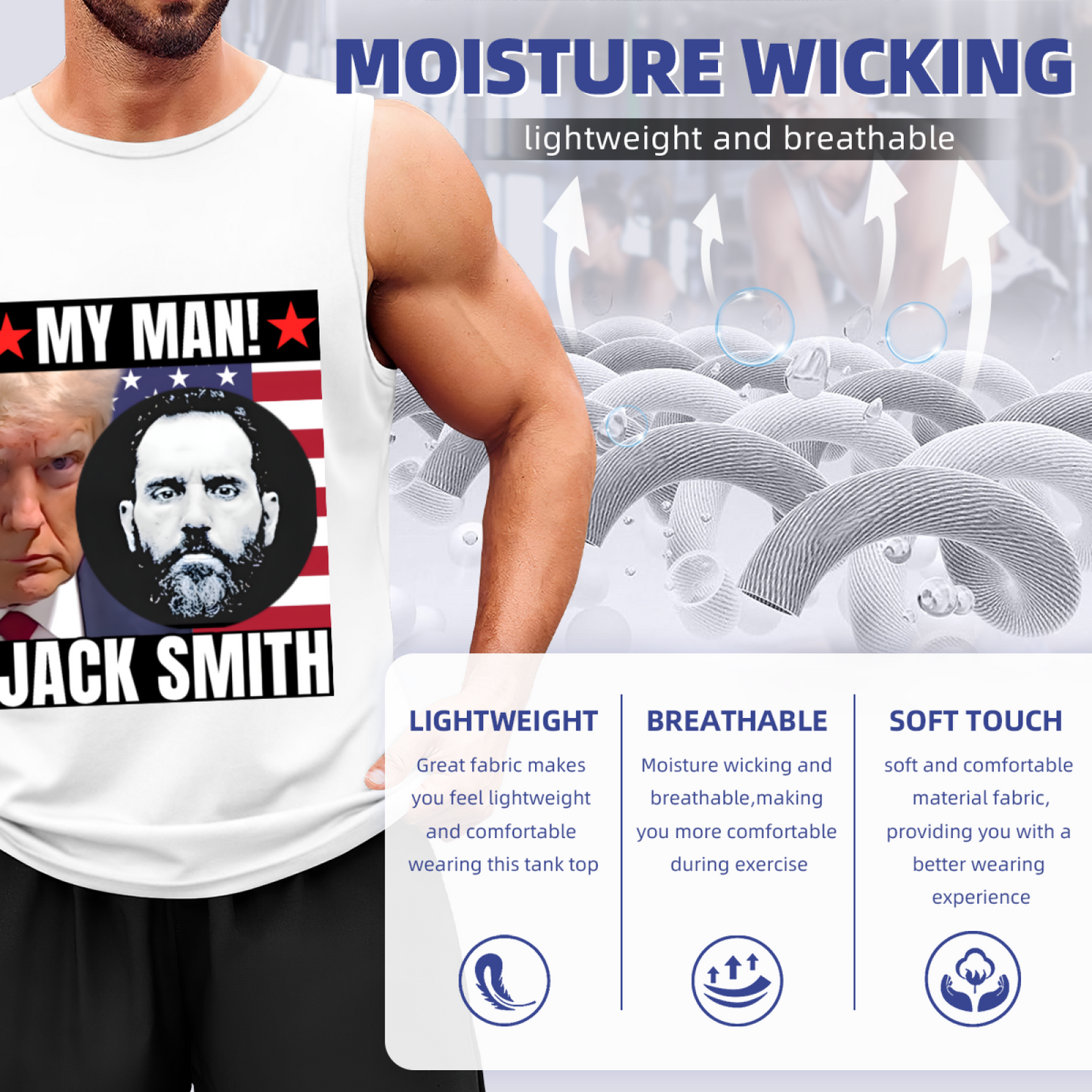 My Man Jack Smith Political Graphic Statement Tank Top