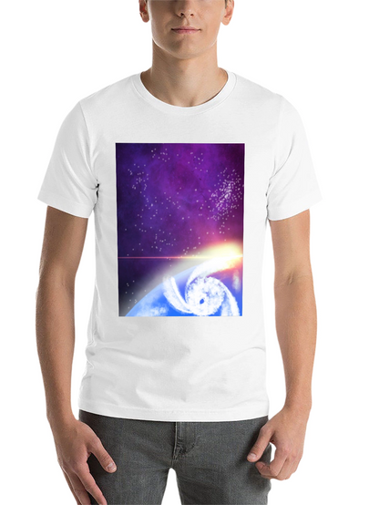 Cosmic Hurricane Graphic Tee - Black Cotton Blend