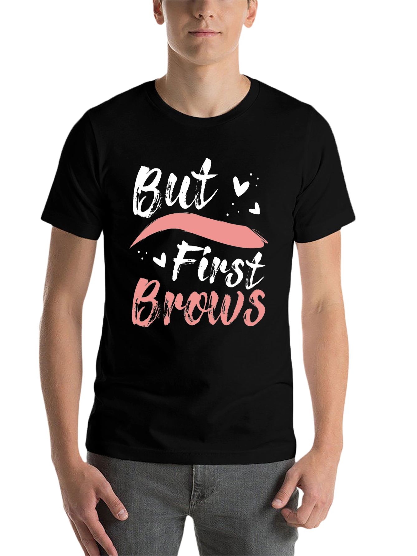 But First Brows Graphic Tee - Stylish and Trendy