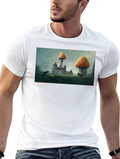 Mushroom Castle Black T-Shirt