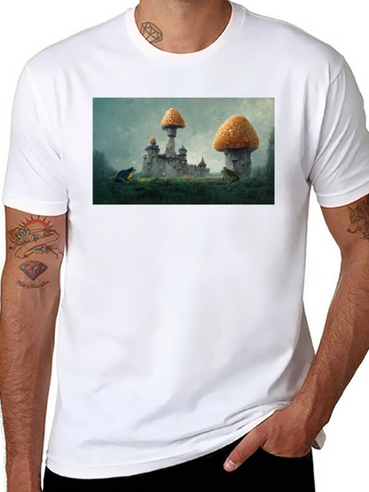 Mushroom Castle Black T-Shirt