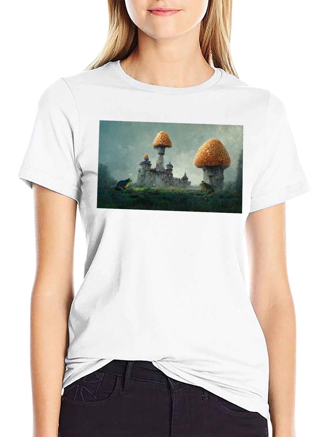 Mushroom Castle Black T-Shirt