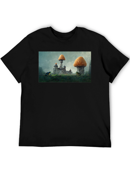 Mushroom Castle Black T-Shirt