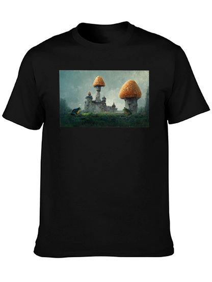 Mushroom Castle Black T-Shirt