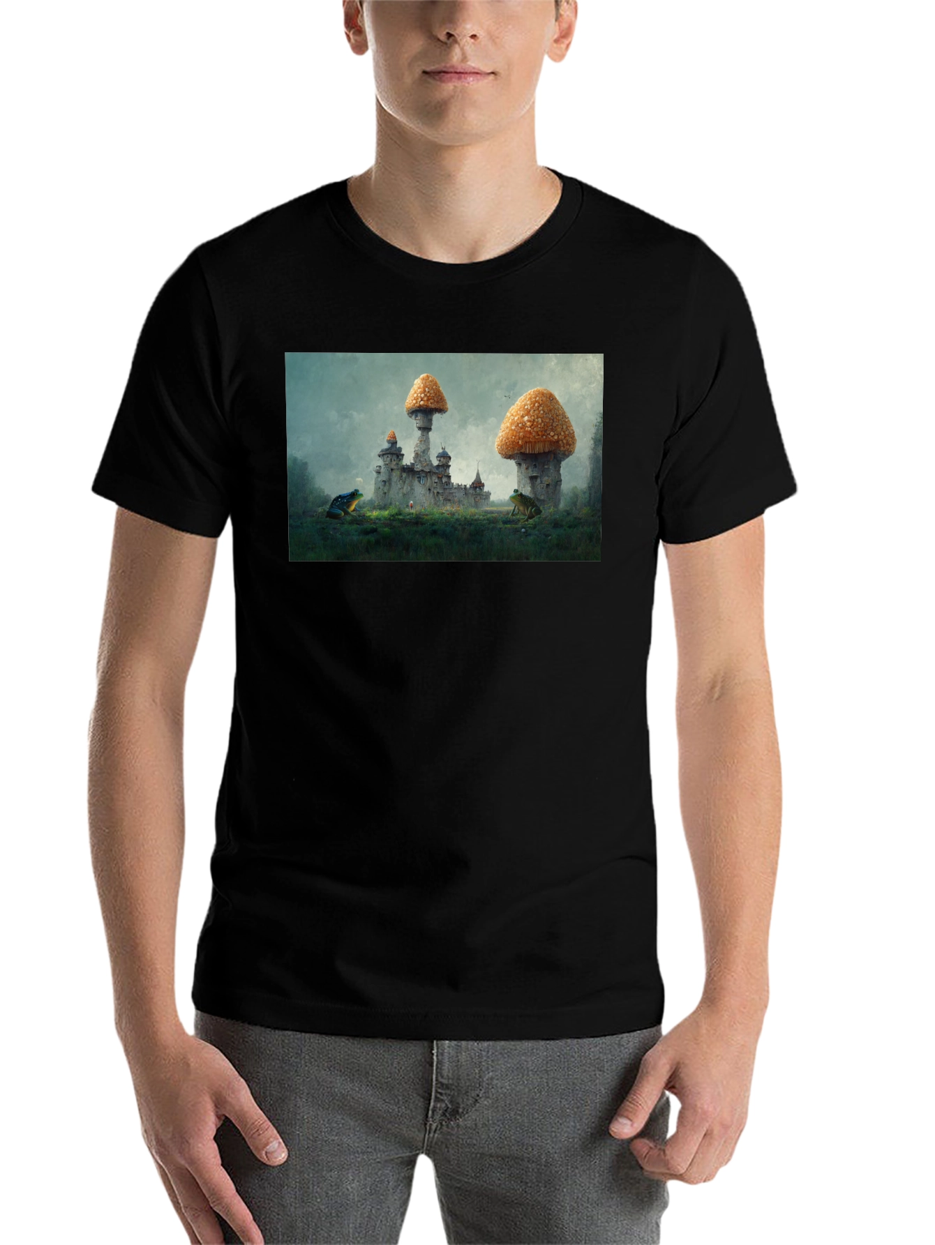 Mushroom Castle Black T-Shirt