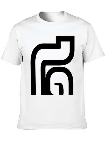 Modern Abstract Design Black T-Shirt