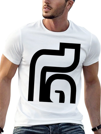 Modern Abstract Design Black T-Shirt