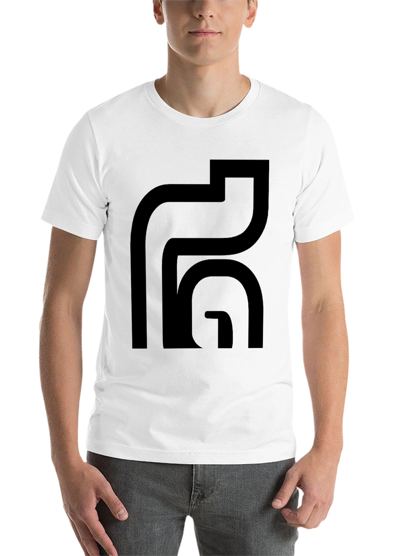 Modern Abstract Design Black T-Shirt
