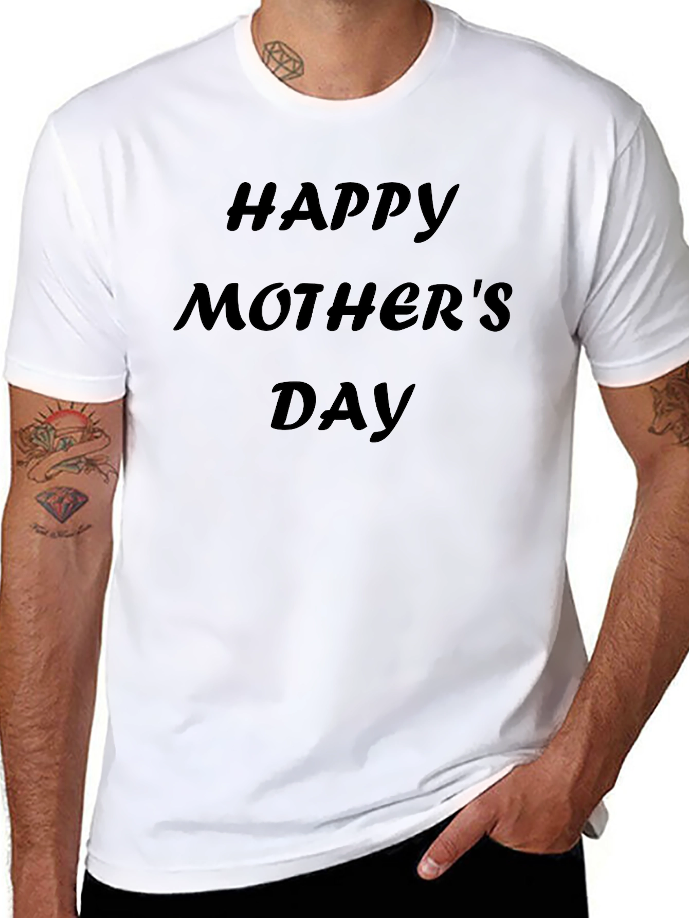 Happy Mothers Day T-Shirt - Black