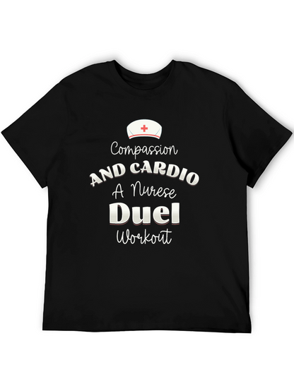 Compassion & Cardio Nurse Workout T-Shirt