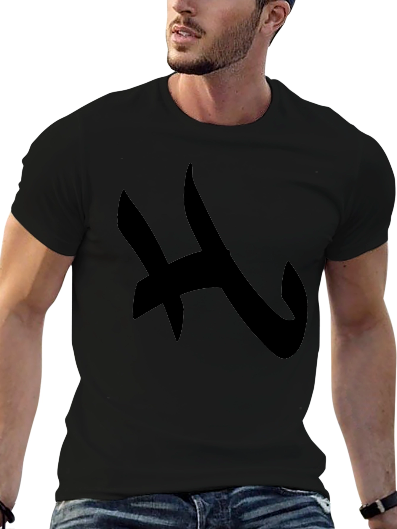 Abstract Black Graphic T-Shirt