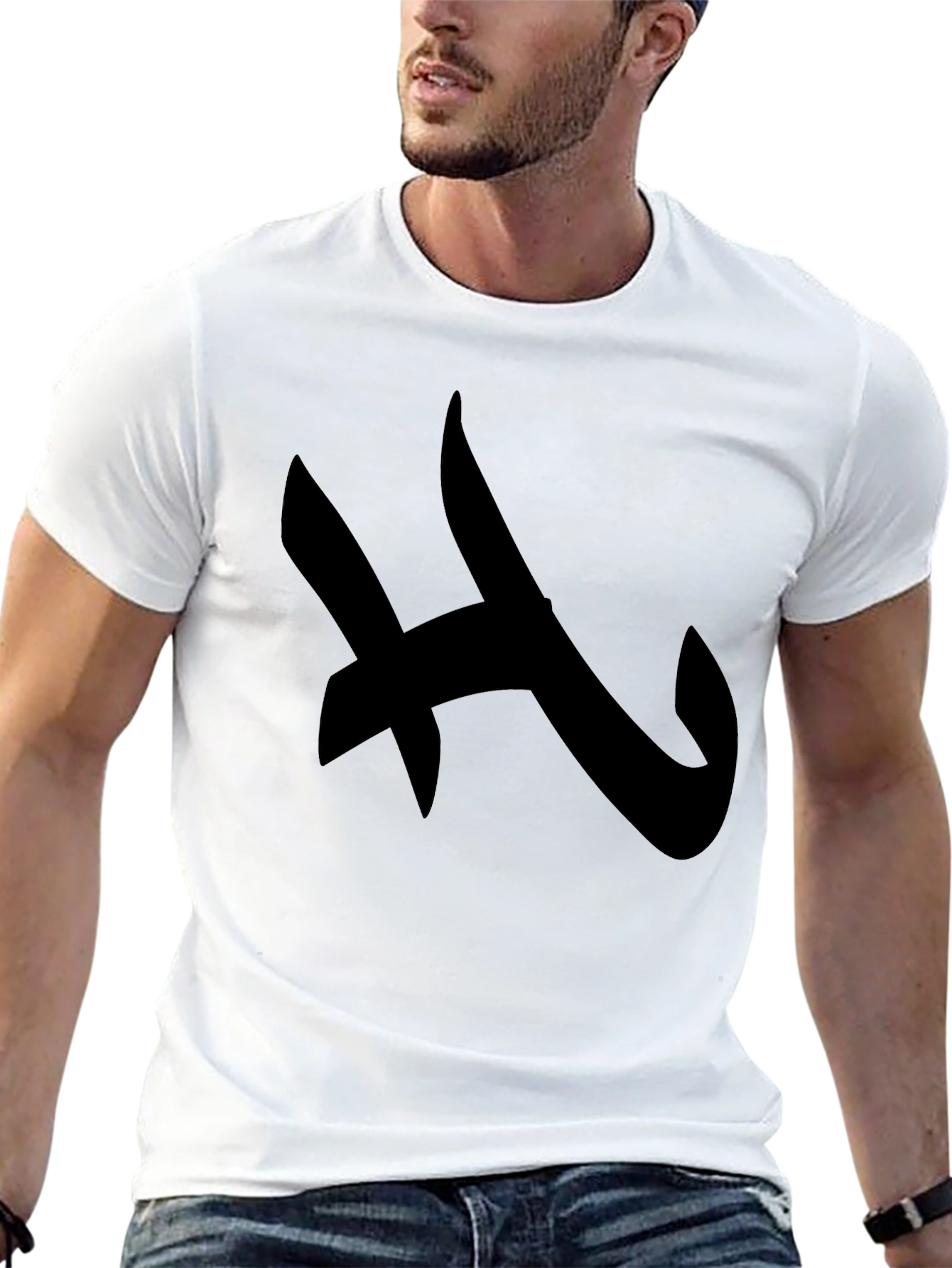 Abstract Black Graphic T-Shirt