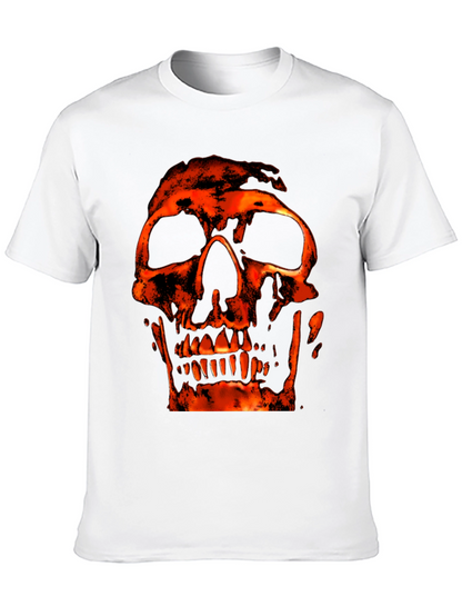 Fiery Skull Graphic Black T-Shirt