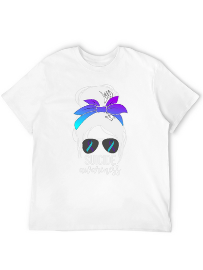 Suicide Awareness Messy Bun T-Shirt