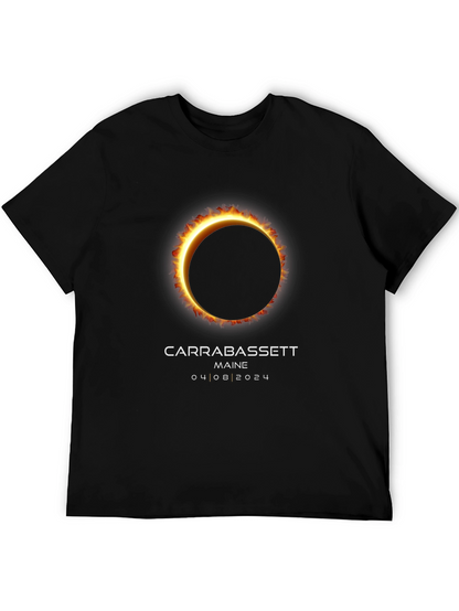 Carrabassett Maine 2024 Solar Eclipse Black T-Shirt