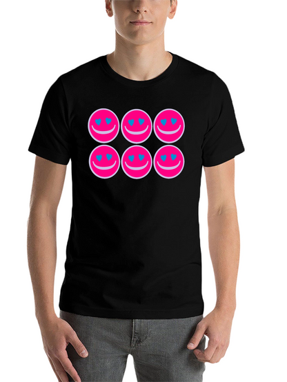 Smiley Face Heart Eyes Graphic Tee