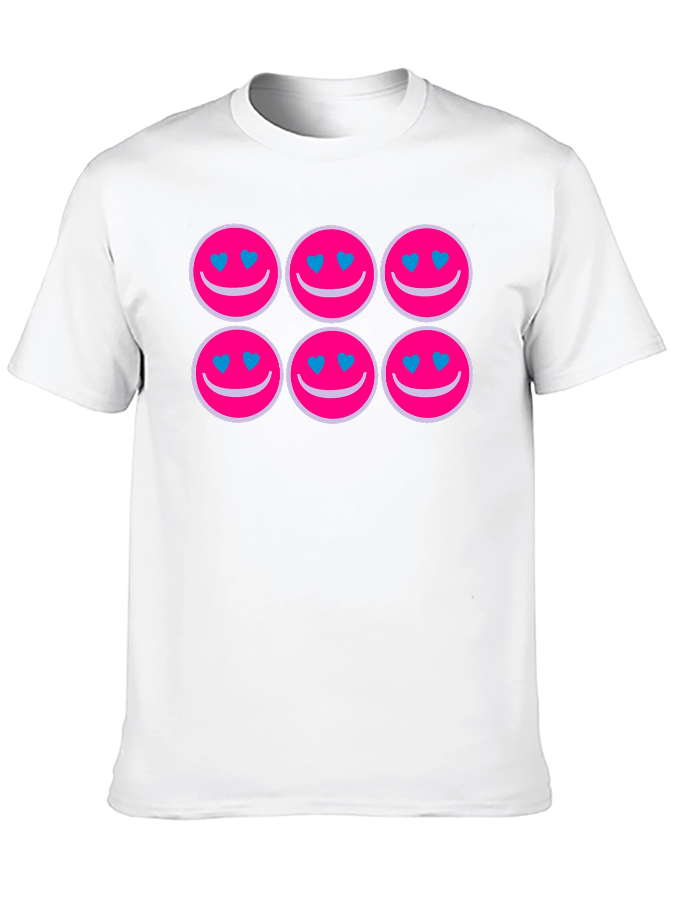 Smiley Face Heart Eyes Graphic Tee