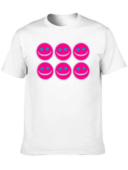 Smiley Face Heart Eyes Graphic Tee