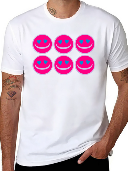 Smiley Face Heart Eyes Graphic Tee
