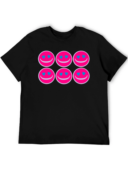 Smiley Face Heart Eyes Graphic Tee