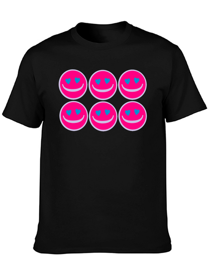 Smiley Face Heart Eyes Graphic Tee