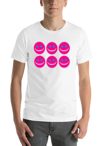 Smiley Face Heart Eyes Graphic Tee