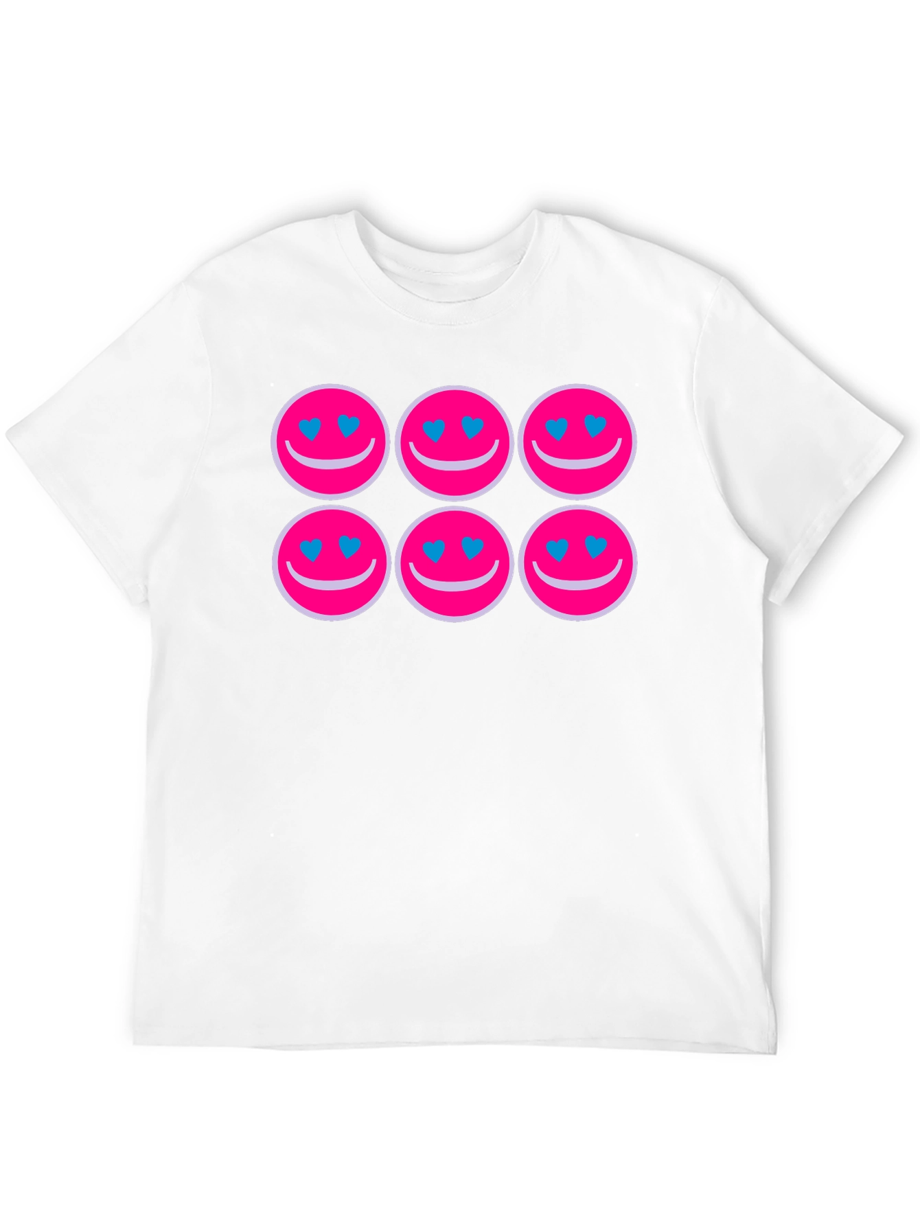 Smiley Face Heart Eyes Graphic Tee